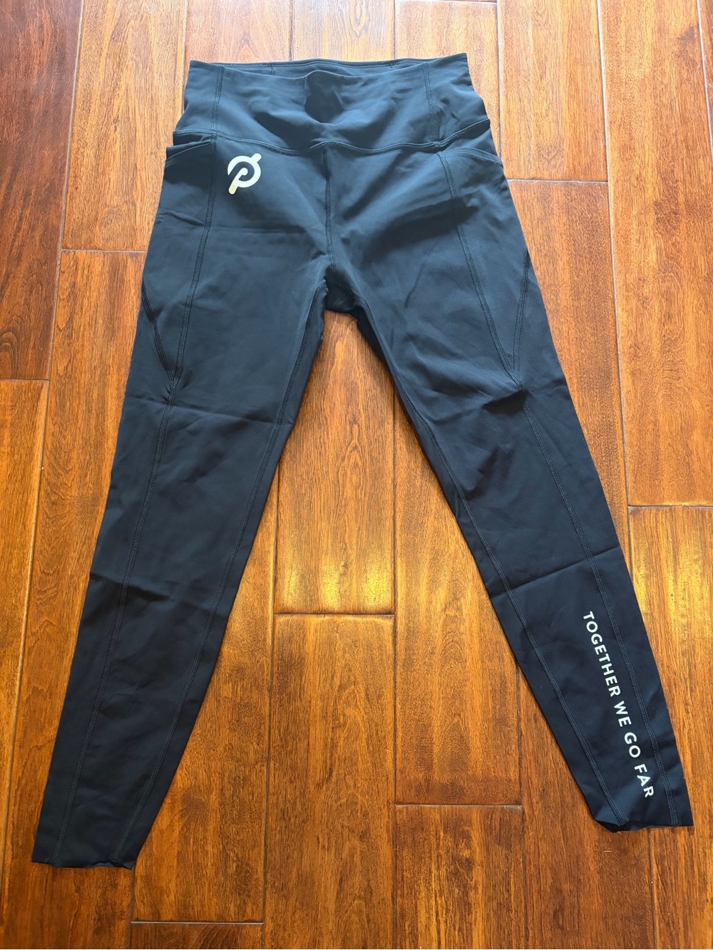 Peloton Black High-Waist Workout Leggings with Logo